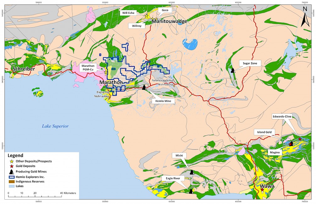 Hemlo-Schreiber Greenstone Belt